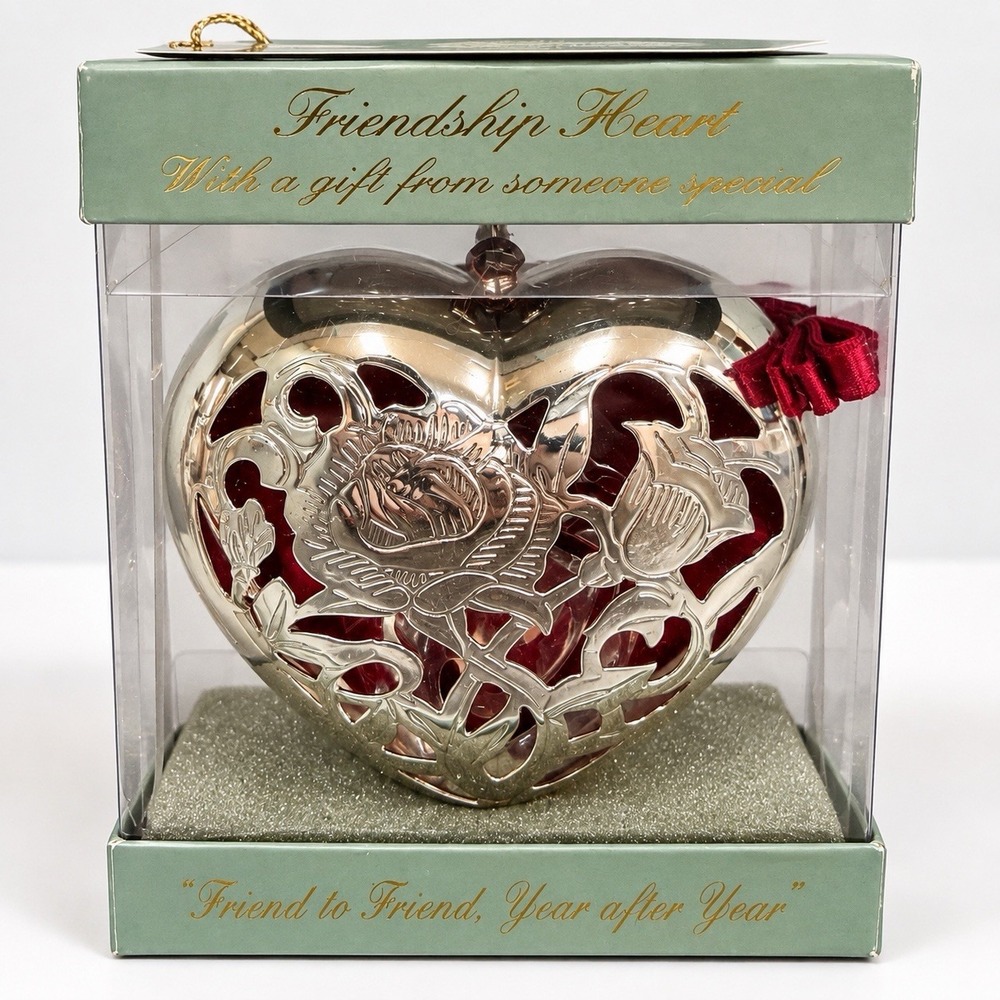 Lenox Kirk Stieff Friendship Heart Silverplate Keepsake Box Wedding Promises NIB